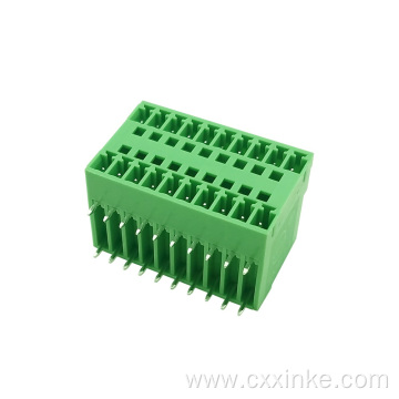 3.81MM double-layer plug-in PCB terminal angled socket